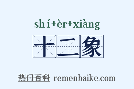 十二象是什么意思的图片